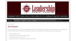 Desktop Screenshot of leadershipcowleycounty.org